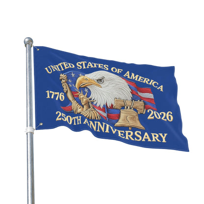 United States 250th Anniversary Eagle 1776-2026 Double-sided Flag