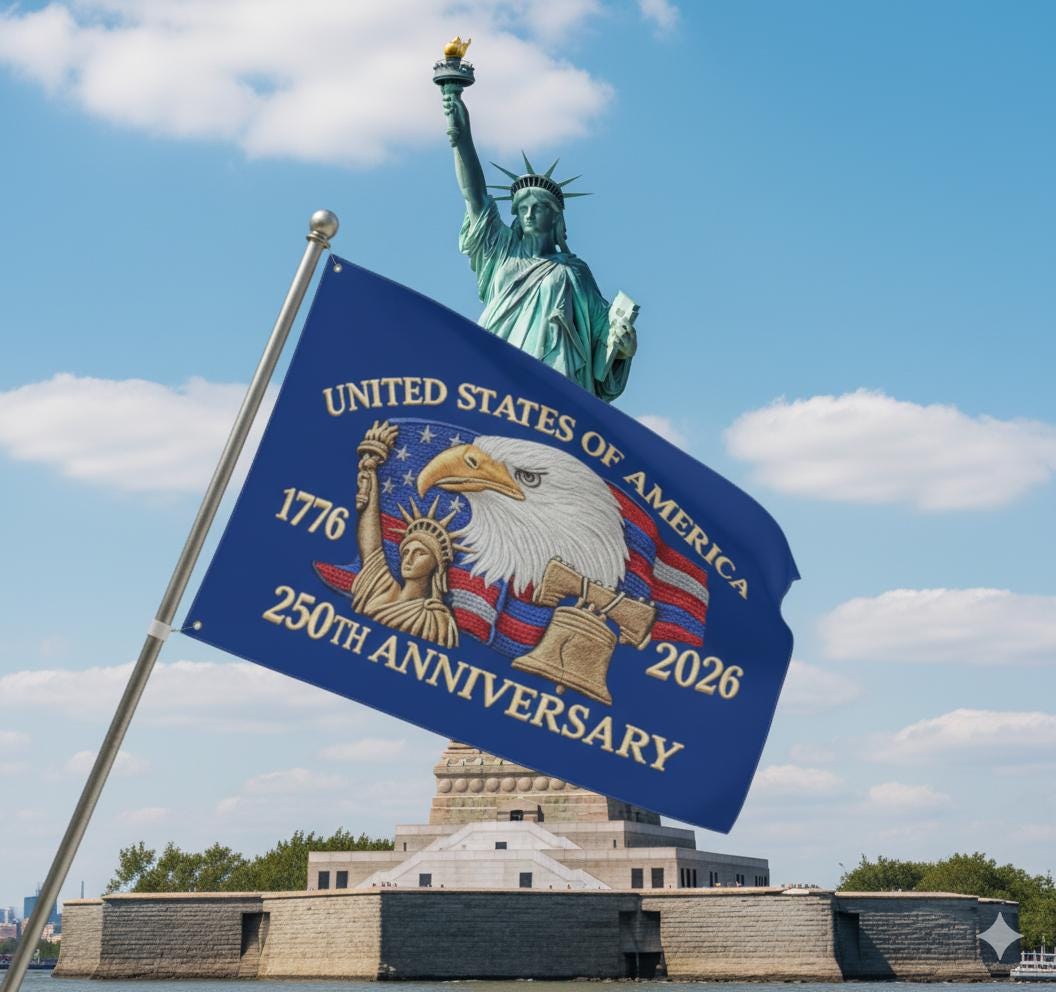 United States 250th Anniversary Eagle 1776-2026 Double-sided Flag