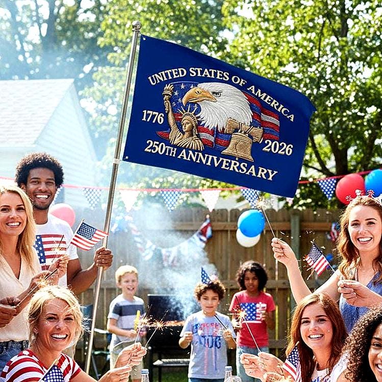United States 250th Anniversary Eagle 1776-2026 Double-sided Flag