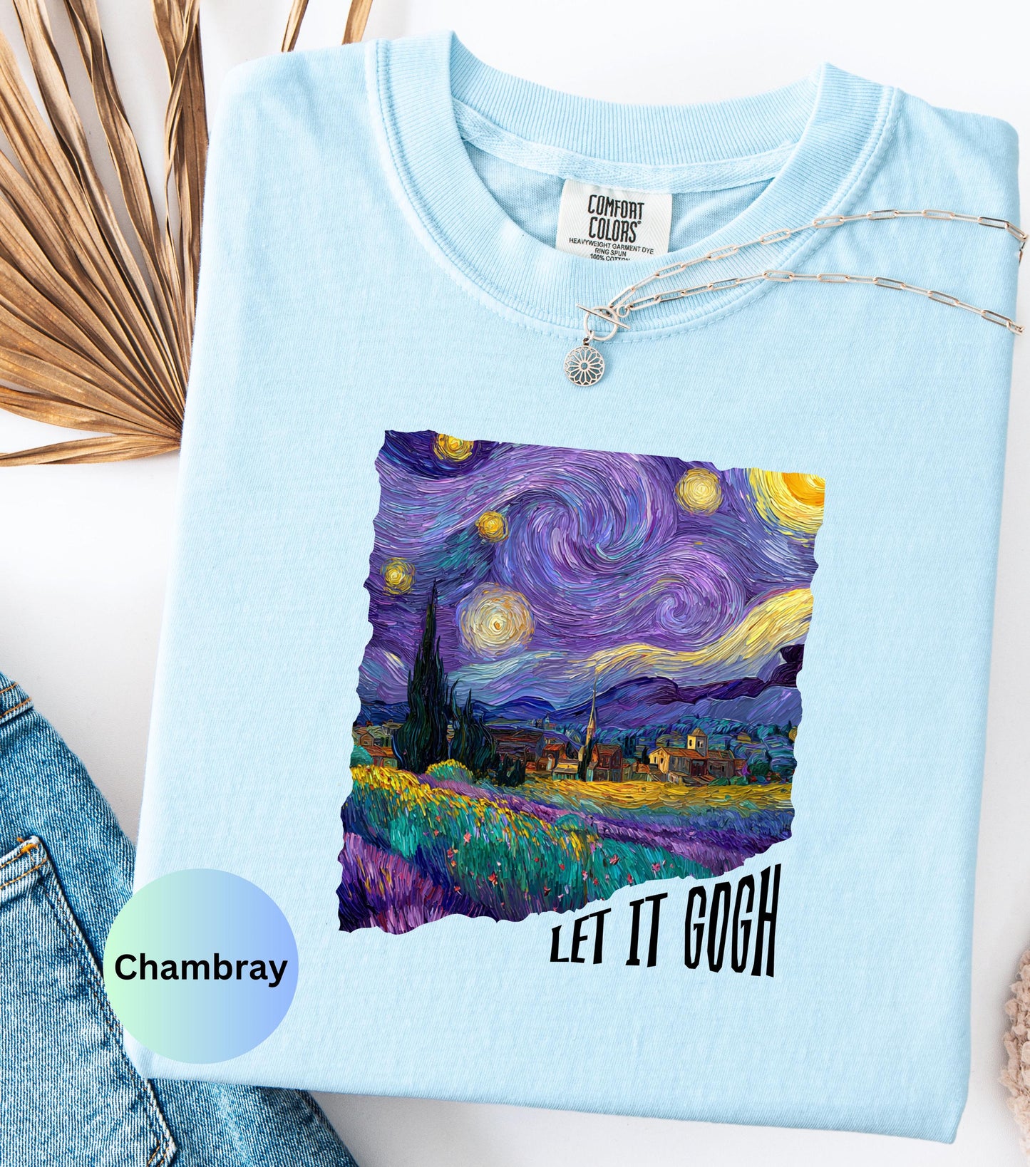 Womens tops, Comfort Colors womens tshirt, art lover gift, Van Gogh trendy shirt