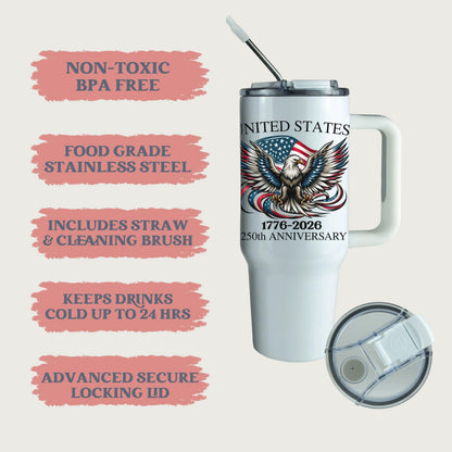 America 1776 mug, USA 250th Anniversary coffee mug, Patriotic 4th of July, Freedom mug, Semiquincentennial souvenir, Patriotic dad gift