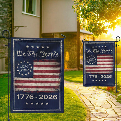 250 Years America Garden Flag, Celebrate 250th Anniversary USA Flag, United States Patriotic Flag, 1776-2026 Flag, Patriotic Flag Gift