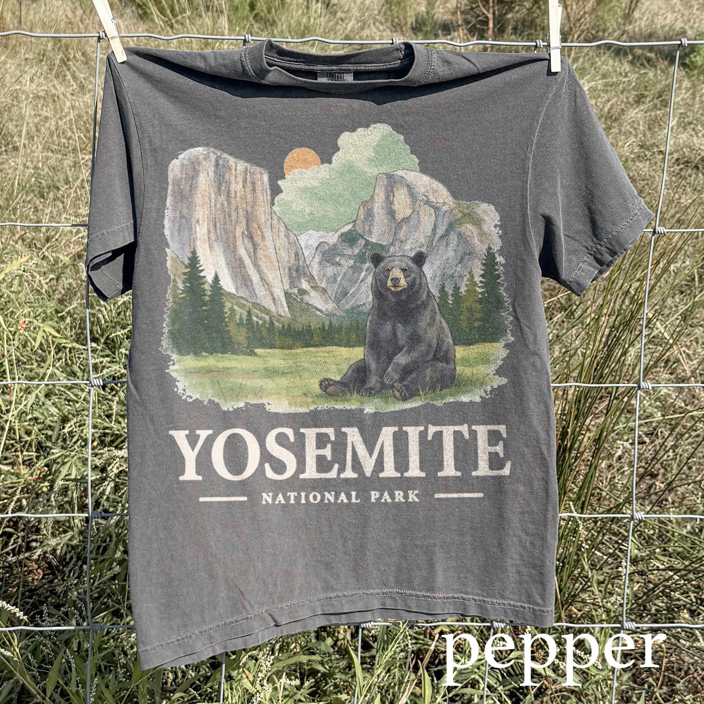 Yosemite Bear National Park T-Shirt, Retro Wildlife Nature Tee, Vintage Outdoor Shirt