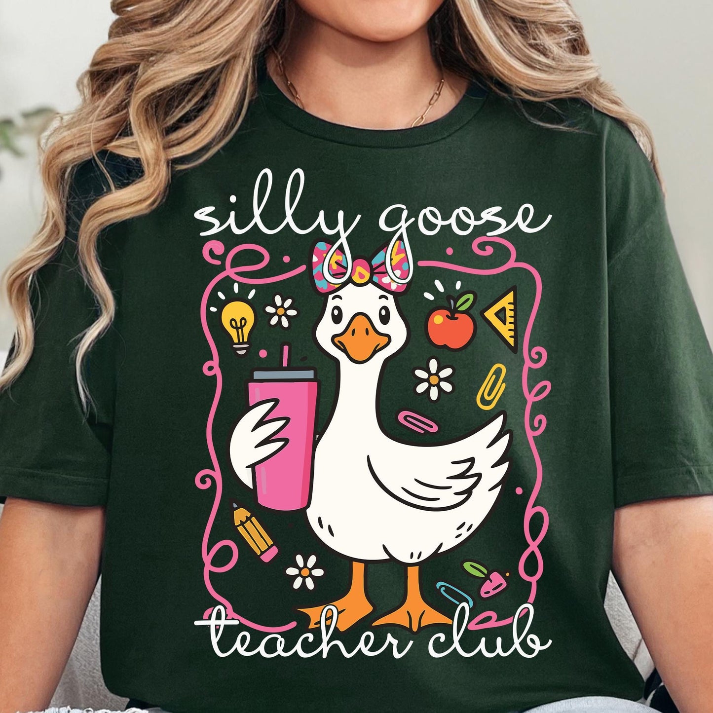 Silly Goose Teacher Club Shirt, Funny Teacher Appreciation Shirt, Cute Goose Teacher Tee, Teacher Gift for Women, End of School Year Shirt