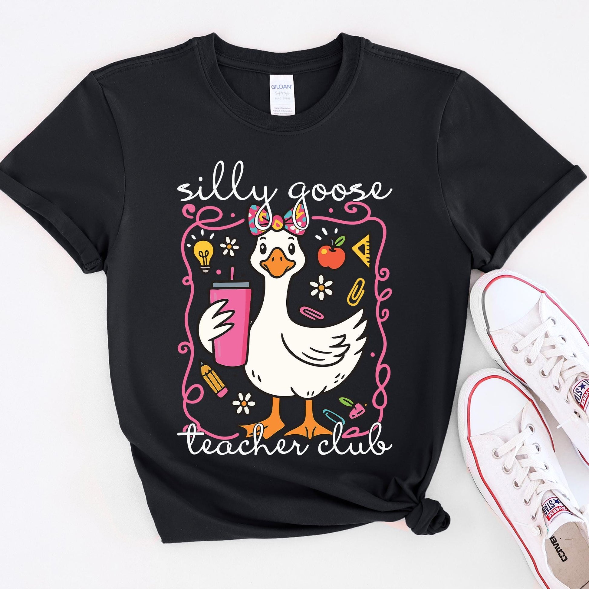 Silly Goose Teacher Club Shirt, Funny Teacher Appreciation Shirt, Cute Goose Teacher Tee, Teacher Gift for Women, End of School Year Shirt