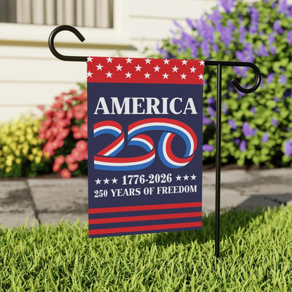 250 Years America Garden & House Flag, America 250 Semiquincentennial Flag
