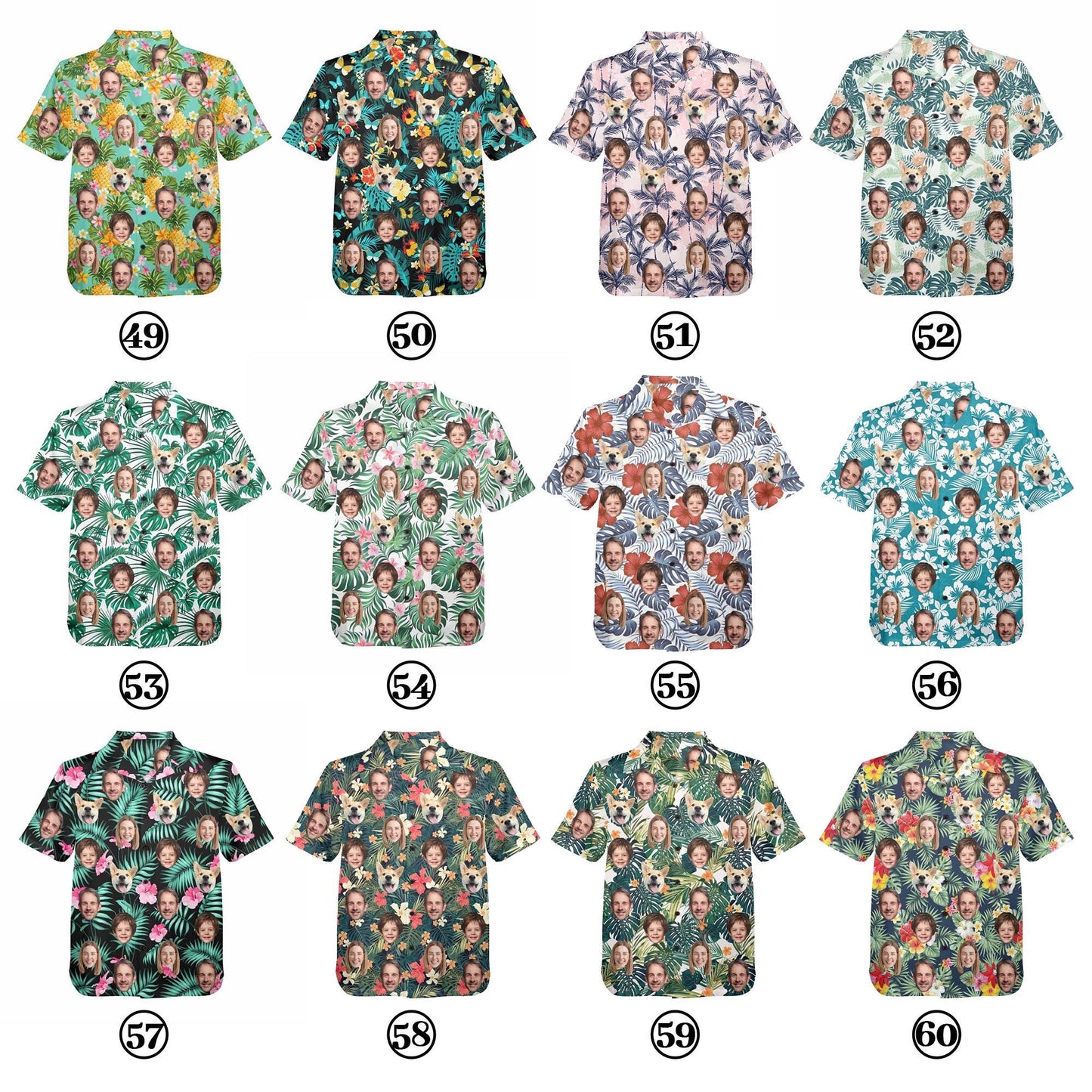 Custom Picture Face Hawaiian Shirt: Personalized Photo Floral Aloha Shirt, Dad Family Matching Shirts