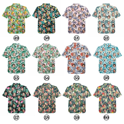 Custom Picture Face Hawaiian Shirt: Personalized Photo Floral Aloha Shirt, Dad Family Matching Shirts