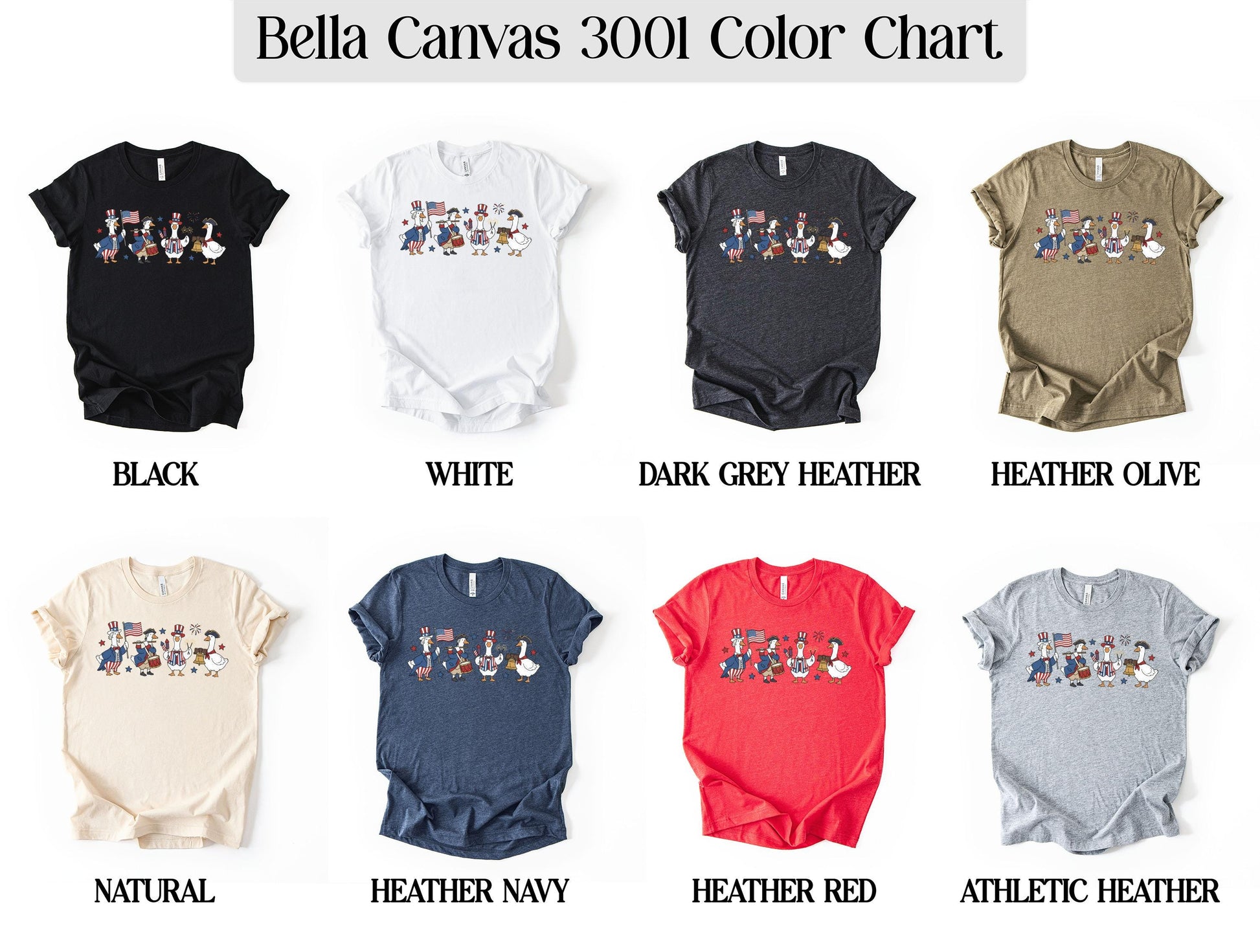 Patriotic Goose T-Shirts, July 4th Comfort Colors®, USA Pride, American, Independence Day Apparel