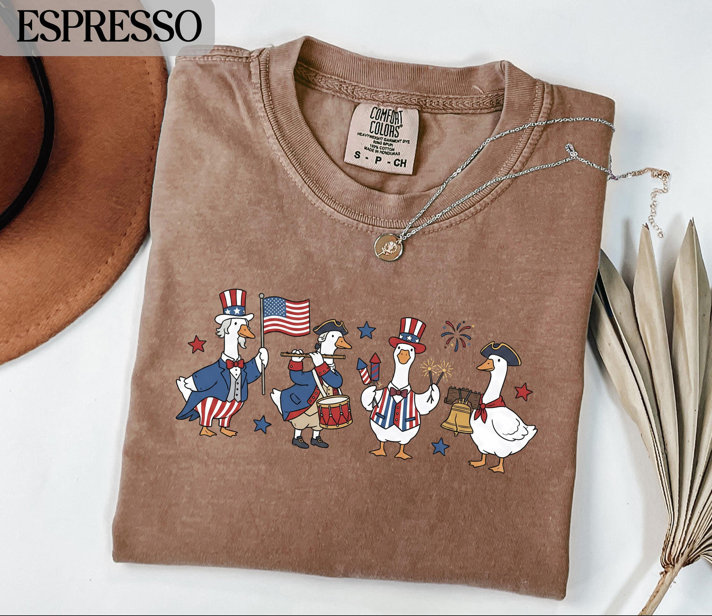Patriotic Goose T-Shirts, July 4th Comfort Colors®, USA Pride, American, Independence Day Apparel
