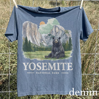 Yosemite Bear National Park T-Shirt, Retro Wildlife Nature Tee, Vintage Outdoor Shirt