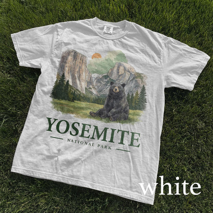 Yosemite Bear National Park T-Shirt, Retro Wildlife Nature Tee, Vintage Outdoor Shirt