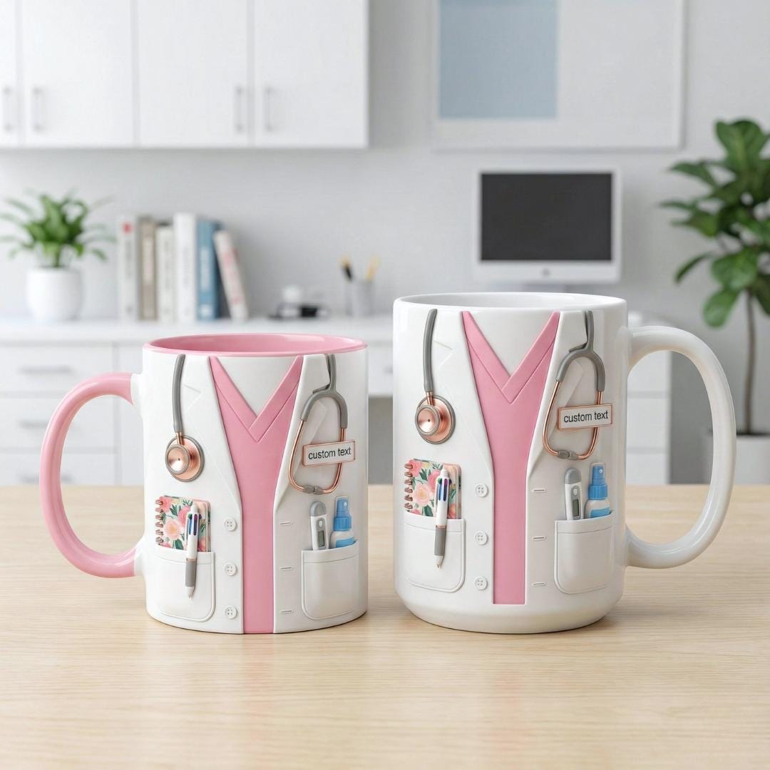 Name Doctor Mug, Custom Medical Coffee Cup, Doctor Appreciation Gift, Doctor Graduation Gift, Personalized Nurse & Physician Accent Mug