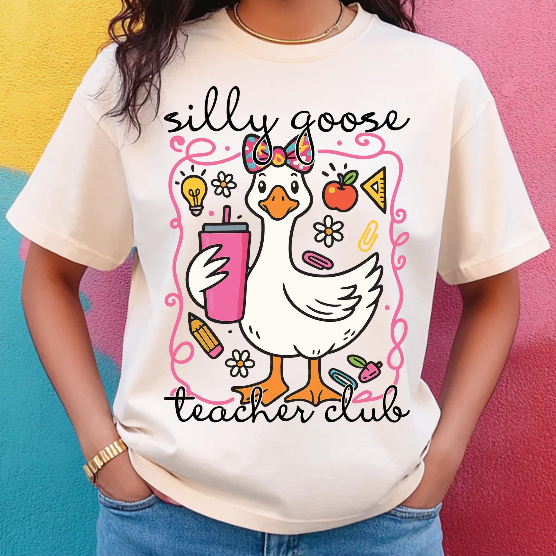 Silly Goose Teacher Club Shirt, Funny Teacher Appreciation Shirt, Cute Goose Teacher Tee, Teacher Gift for Women, End of School Year Shirt