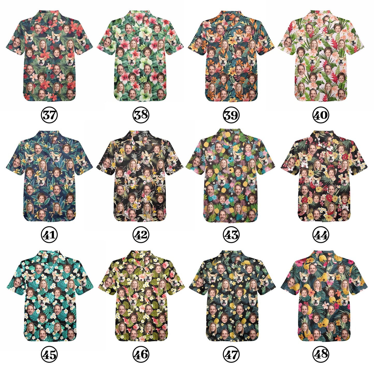 Custom Picture Face Hawaiian Shirt: Personalized Photo Floral Aloha Shirt, Dad Family Matching Shirts