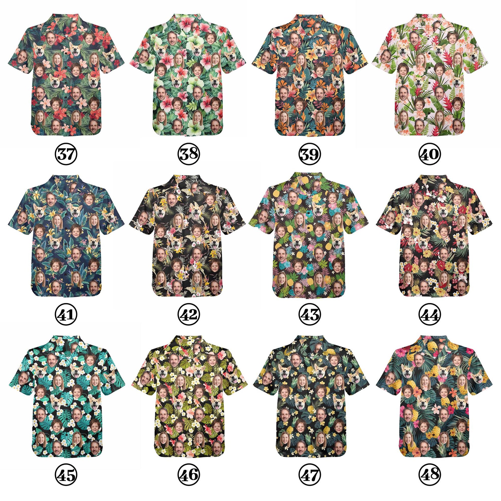 Custom Picture Face Hawaiian Shirt: Personalized Photo Floral Aloha Shirt, Dad Family Matching Shirts
