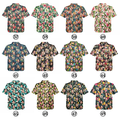 Custom Picture Face Hawaiian Shirt: Personalized Photo Floral Aloha Shirt, Dad Family Matching Shirts
