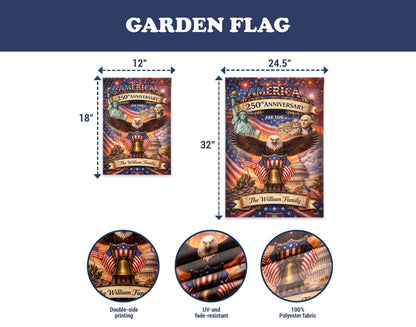 Personalized Revolutionary Flag, Custom Revolutionary War Patriot Garden Flag, Revolutionary War Patriot Flag, Custom Veteran USA Decor