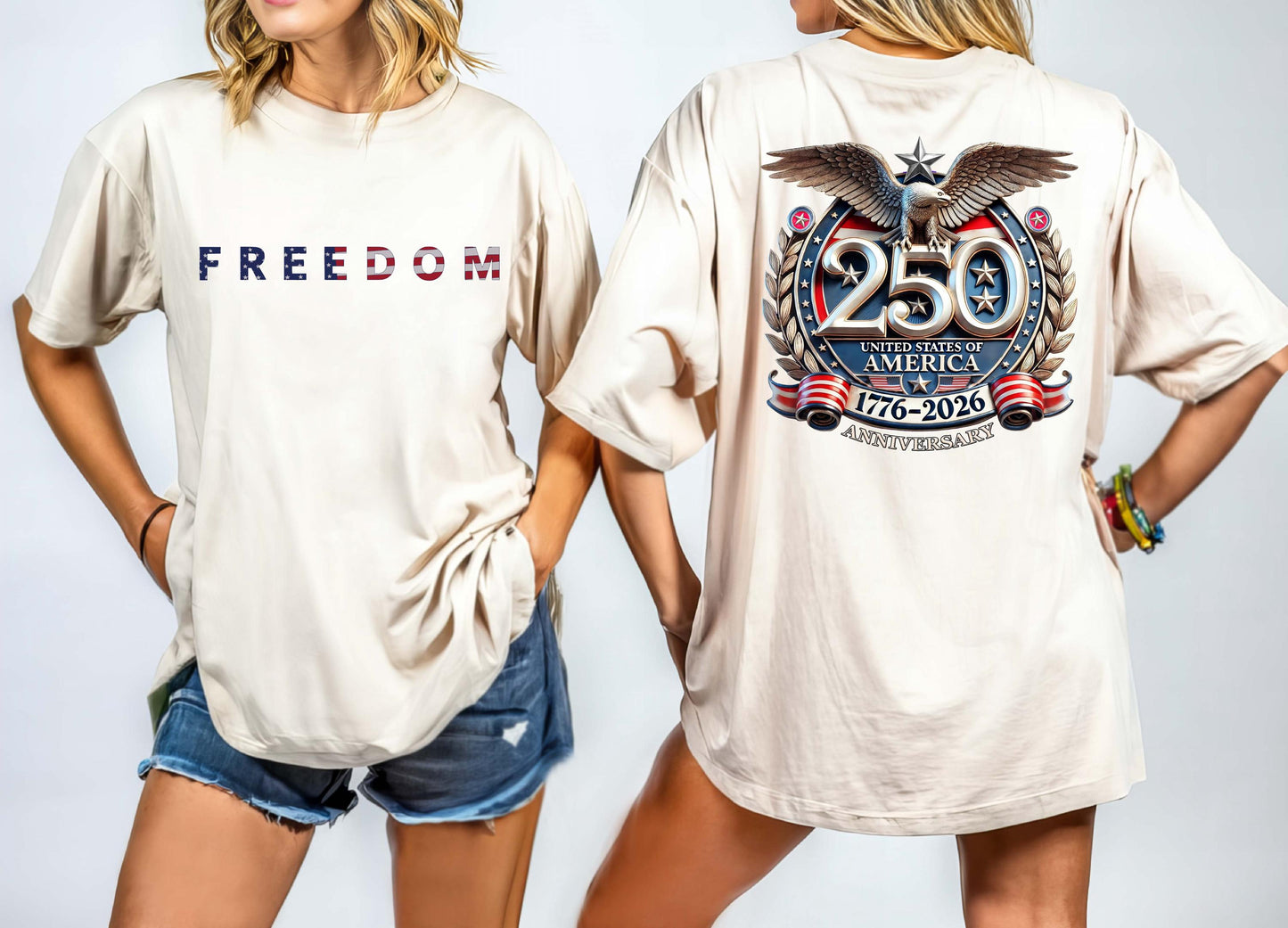 Freedom 250th Anniversary Shirt, Comfort Colors USA 250 Years Independence Apparel, 1776–2026 America Anniversary, Patriotic Freedom