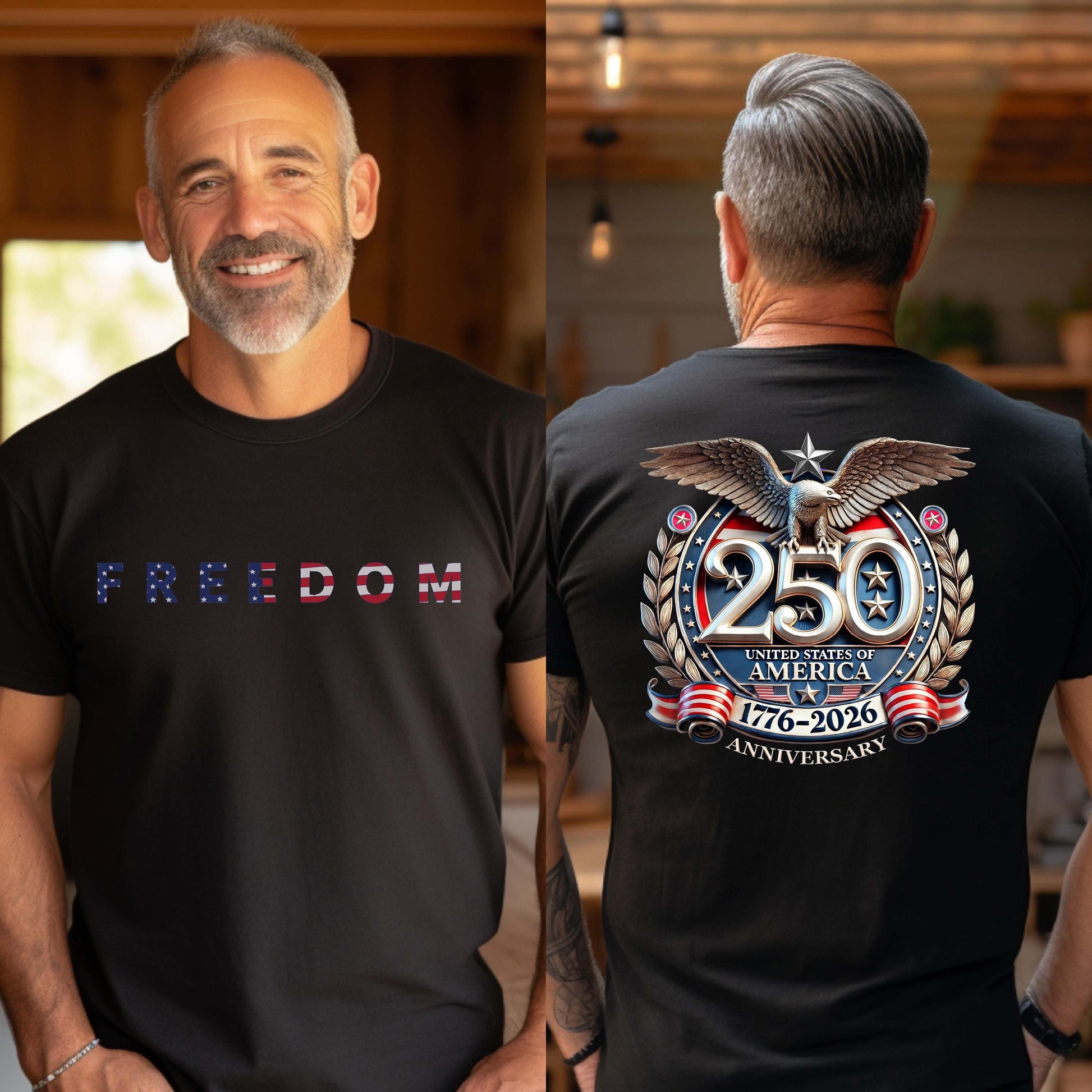 Freedom 250th Anniversary Shirt, Comfort Colors USA 250 Years Independence Apparel, 1776–2026 America Anniversary, Patriotic Freedom