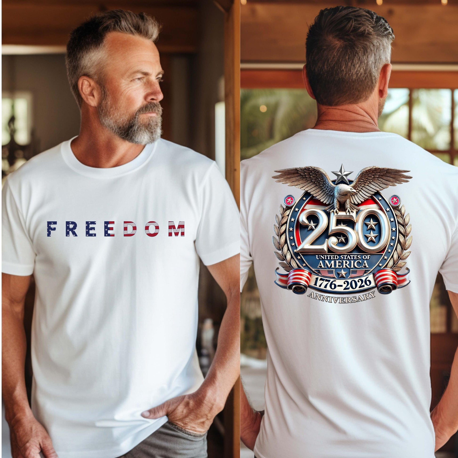 Freedom 250th Anniversary Shirt, Comfort Colors USA 250 Years Independence Apparel, 1776–2026 America Anniversary, Patriotic Freedom