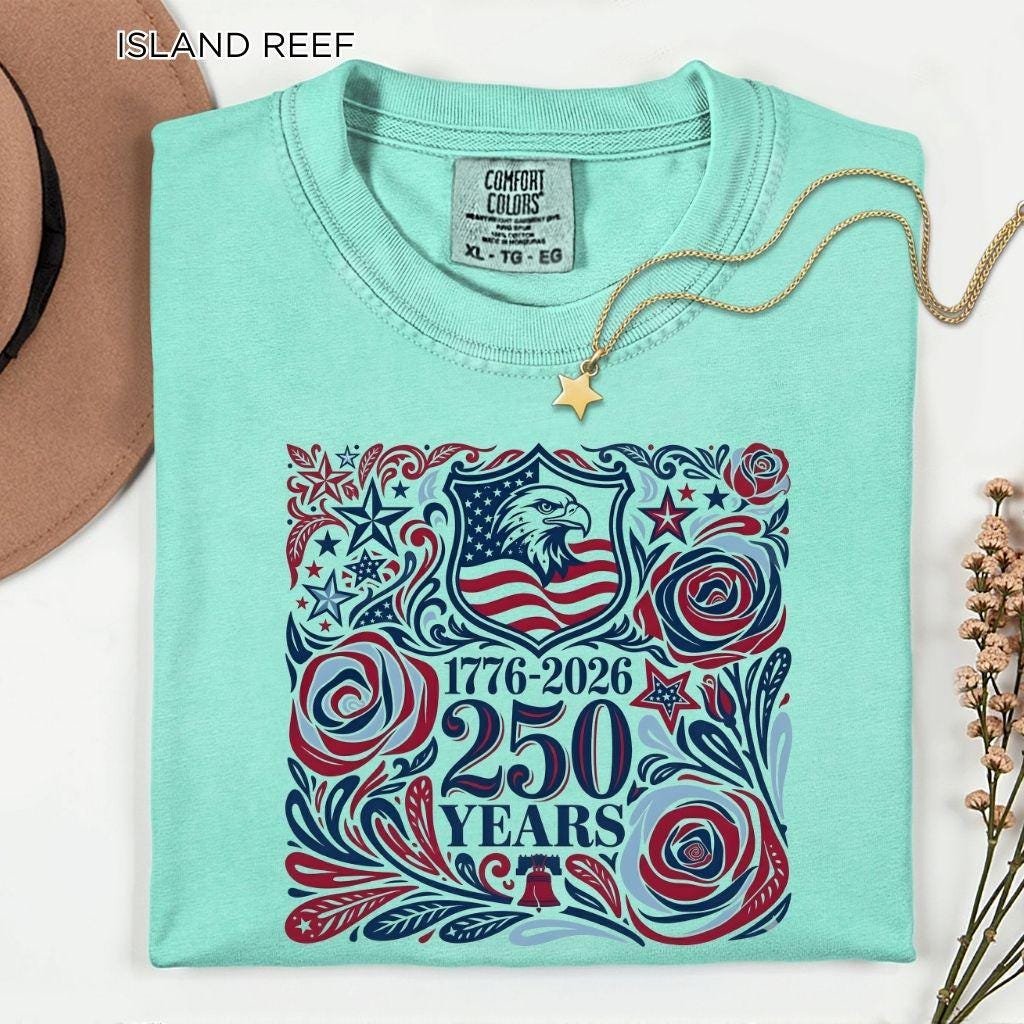 250th America Anniversary Shirt, Retro 4th of July Floral USA Shirt, Patriotic American Flag Tee, Vintage Independence Day Shirt, 1776-2026