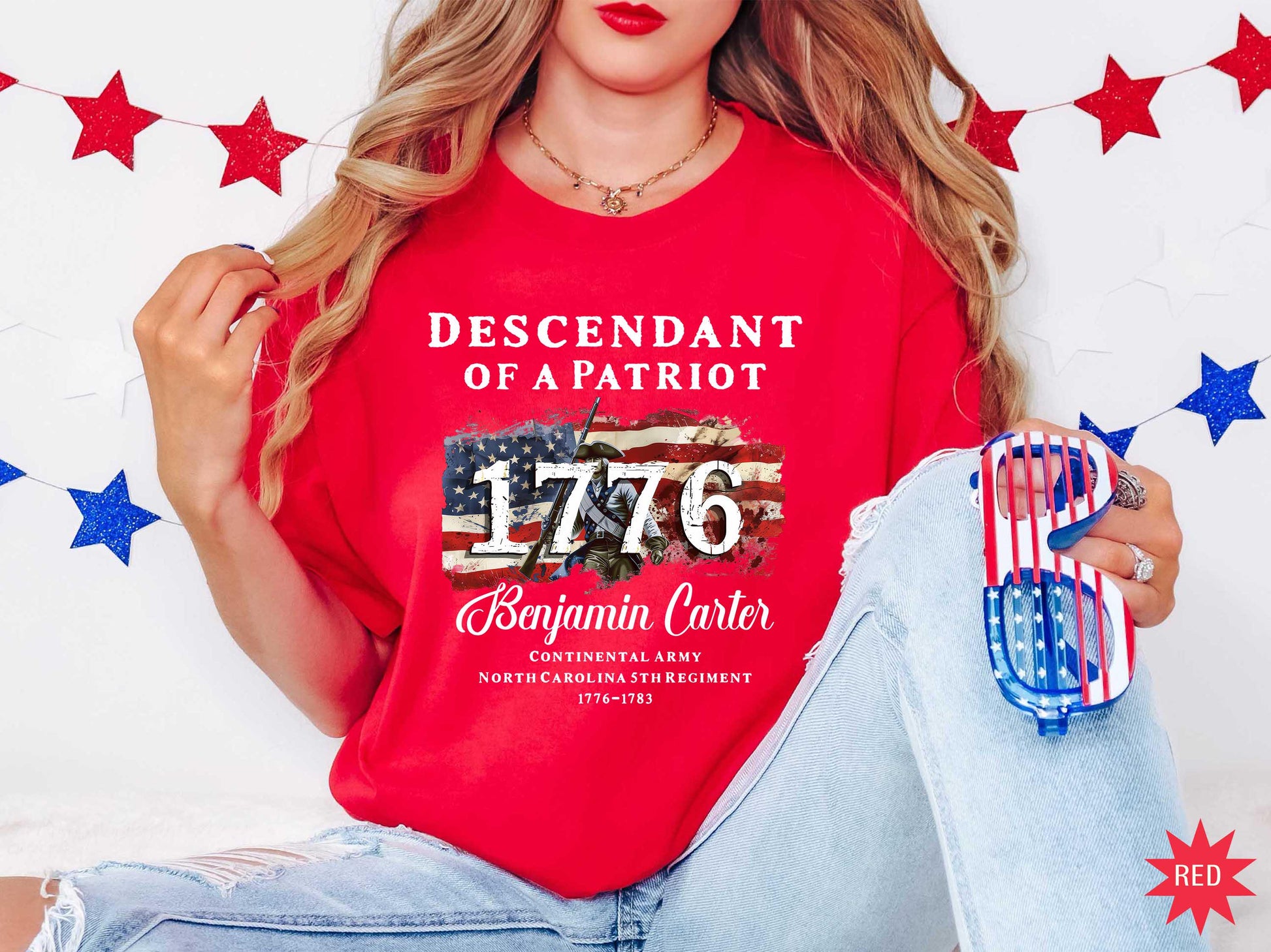 Comfort Colors® Descendant of a Patriot Shirt, Revolutionary War Heritage Tee, Vintage American Revolution Gift