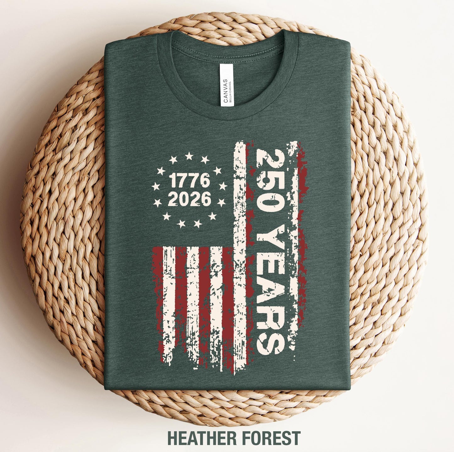 America 250th Anniversary T-Shirt, Patriotic USA Flag 1776-2026 Tee