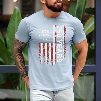 America 250th Anniversary T-Shirt, Patriotic USA Flag 1776-2026 Tee