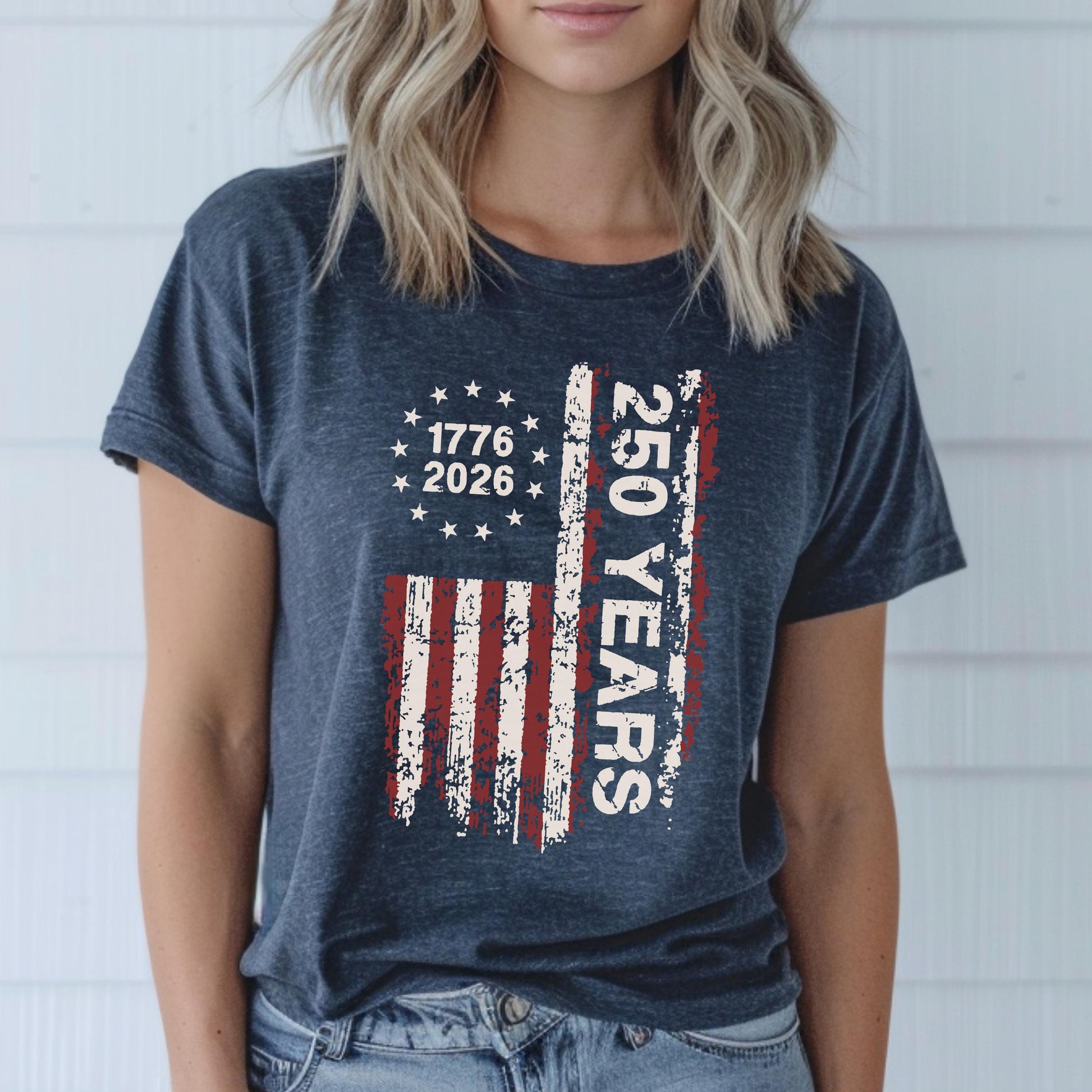 America 250th Anniversary T-Shirt, Patriotic USA Flag 1776-2026 Tee