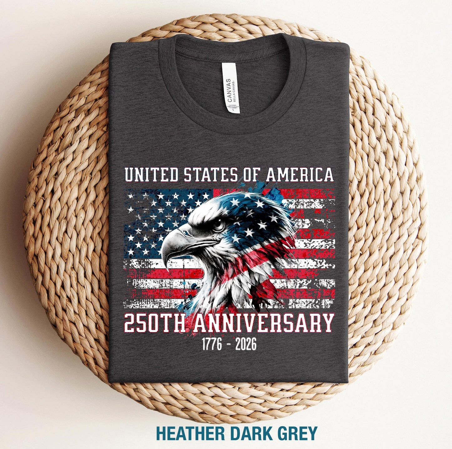 America 250th Anniversary T-Shirt, Patriotic USA Flag 1776-2026 Tee