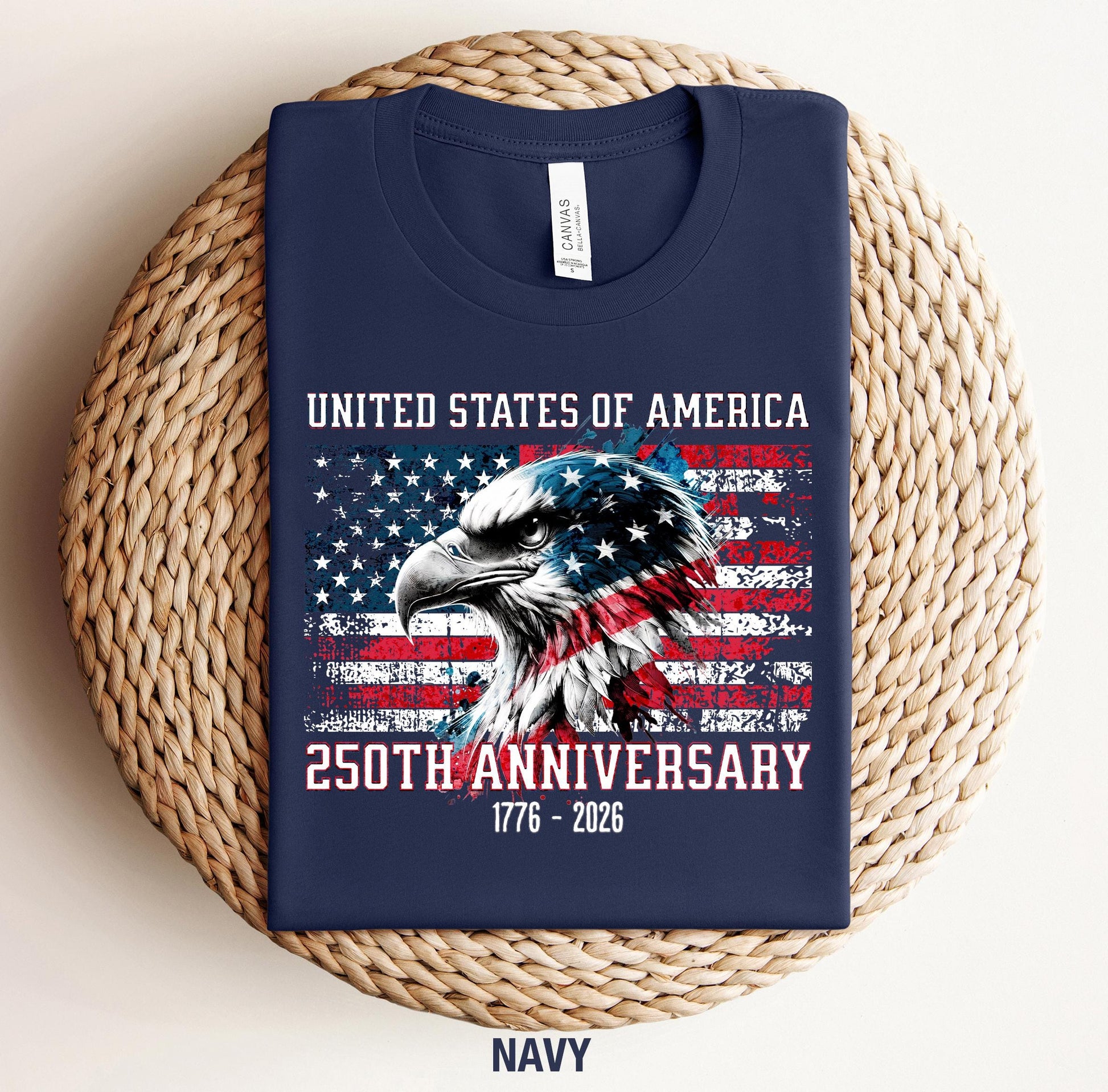 America 250th Anniversary T-Shirt, Patriotic USA Flag 1776-2026 Tee