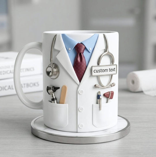 Doctor Mug with Name, Personalized Medical Gift, Custom Doctor Mom Dad Appreciation Mug, Doctor Graduation Gift, Nurse & Physician Gift