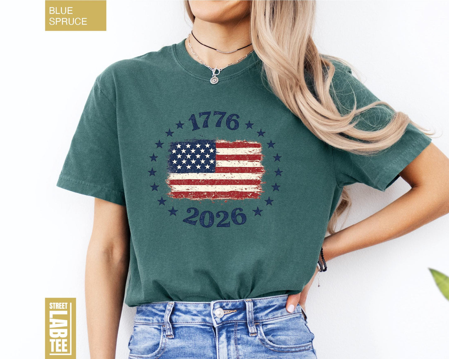Made in America Comfort Colors® T-Shirt, USA Flag Shirt, America 250th Anniversary Tee, Patriotic Gift, 4th of July, Independence Day Top