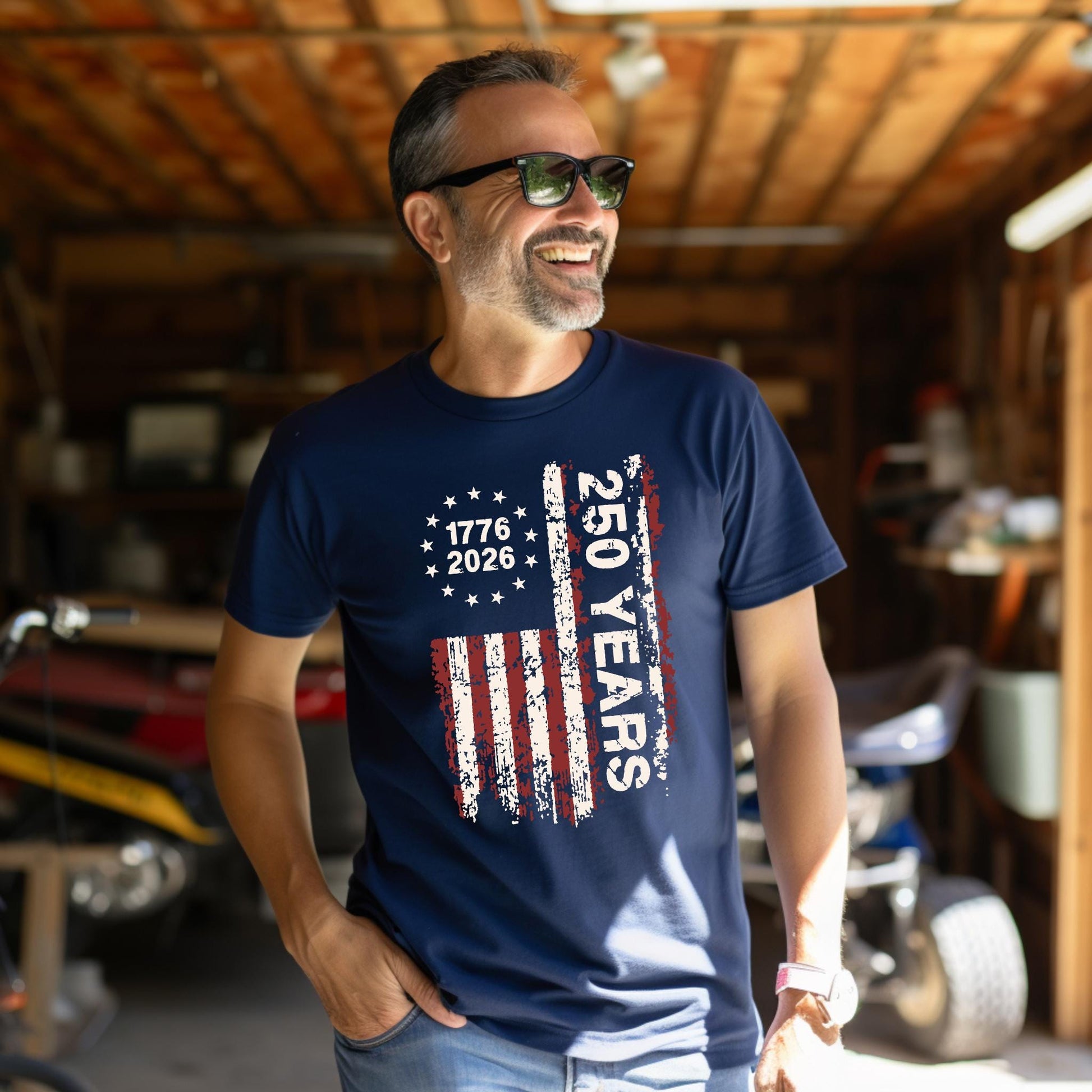 America 250th Anniversary T-Shirt, Patriotic USA Flag 1776-2026 Tee