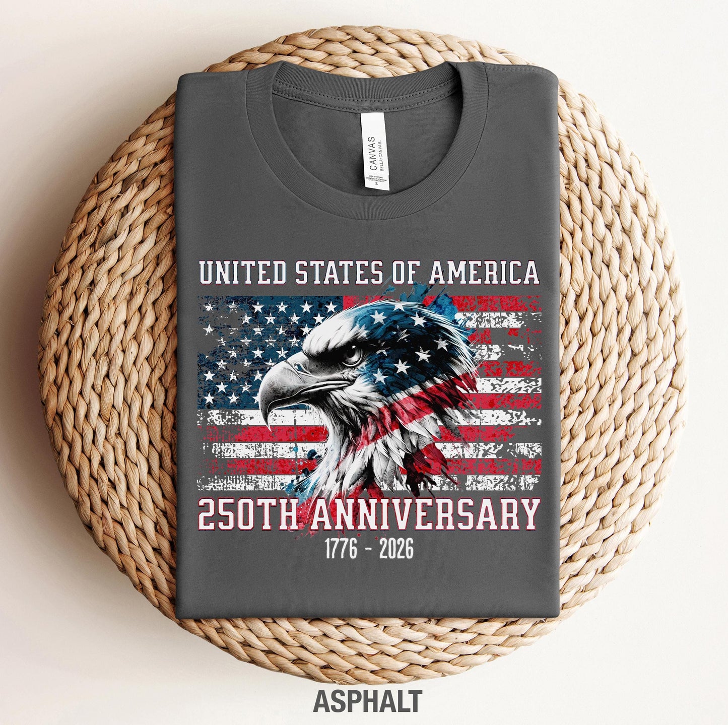 America 250th Anniversary T-Shirt, Patriotic USA Flag 1776-2026 Tee