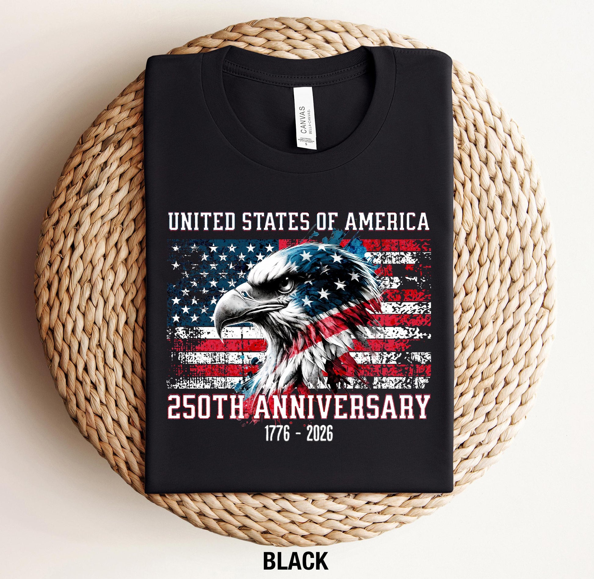 America 250th Anniversary T-Shirt, Patriotic USA Flag 1776-2026 Tee
