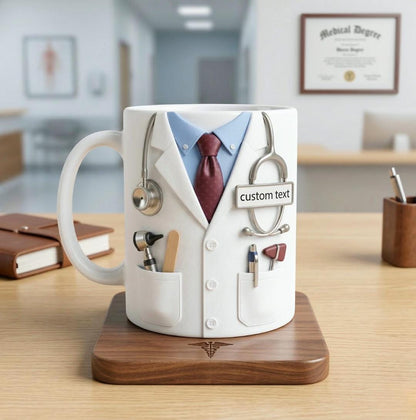 Doctor Mug with Name, Personalized Medical Gift, Custom Doctor Mom Dad Appreciation Mug, Doctor Graduation Gift, Nurse & Physician Gift