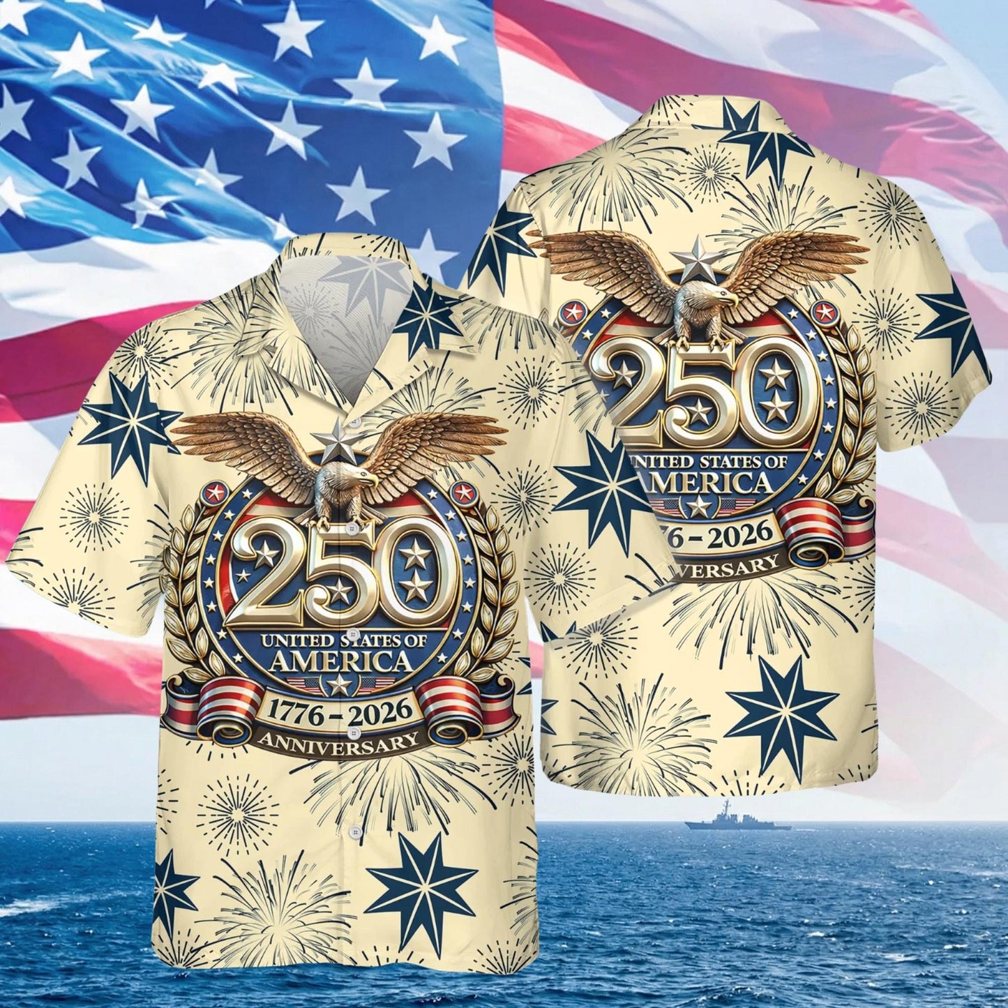 Freedom 250th Anniversary Hawaiian Shirt,USA 250 Years Independence Apparel,1776–2026 America Anniversary,Patriotic Freedom MSC14