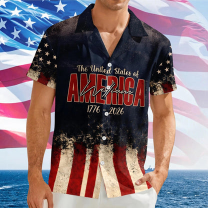 Freedom 250th Anniversary Hawaiian Shirt,USA 250 Years Independence Apparel,1776–2026 America Anniversary,Patriotic Freedom MSC12