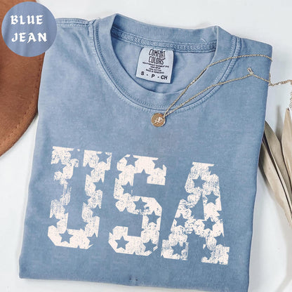 Comfort Colors® Retro USA Shirt, 4th of July Shirt, Usa T-Shirt, Big USA Tshirt, USA Shirt, Usa Tee, Usa TShirt, 4th of July Gift, Usa Lover