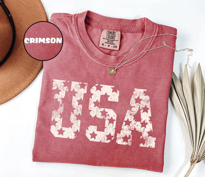 Comfort Colors® Retro USA Shirt, 4th of July Shirt, Usa T-Shirt, Big USA Tshirt, USA Shirt, Usa Tee, Usa TShirt, 4th of July Gift, Usa Lover