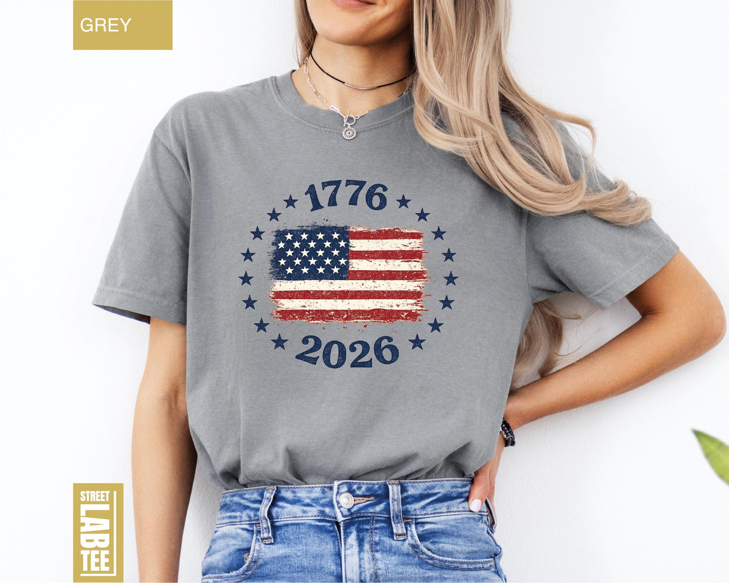 Made in America Comfort Colors® T-Shirt, USA Flag Shirt, America 250th Anniversary Tee, Patriotic Gift, 4th of July, Independence Day Top