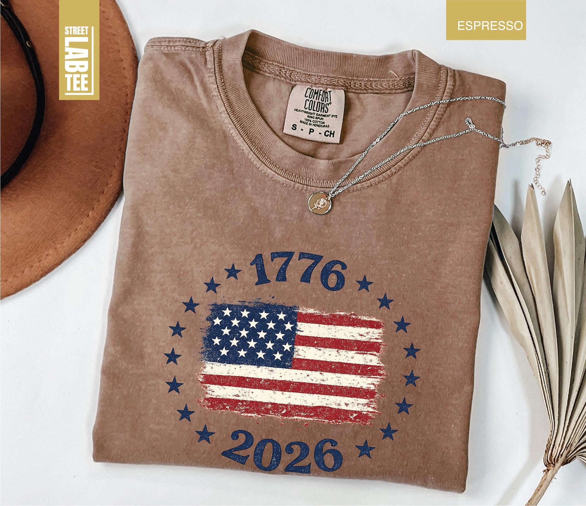 Made in America Comfort Colors® T-Shirt, USA Flag Shirt, America 250th Anniversary Tee, Patriotic Gift, 4th of July, Independence Day Top