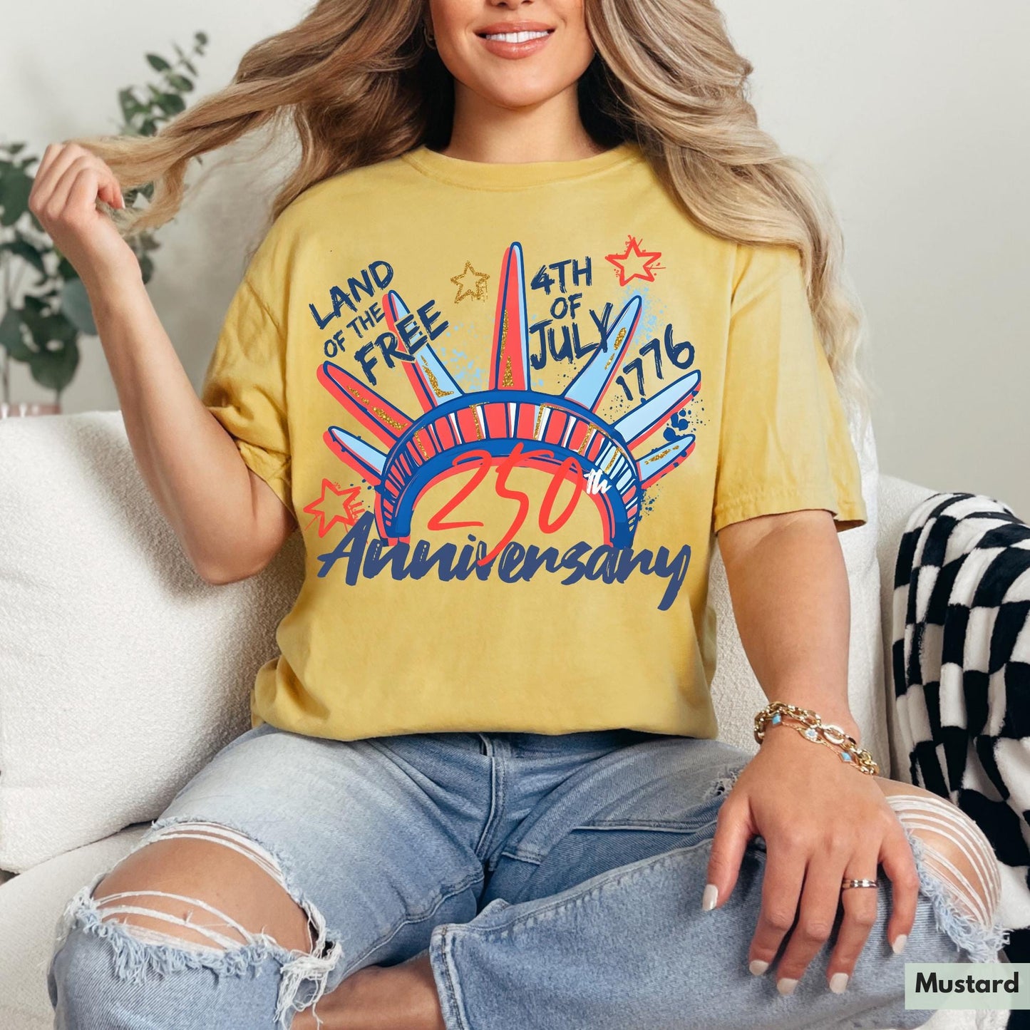 Comfort Colors® 250th Anniversary Shirt for 4th of July TShirt for Independence Day Tee