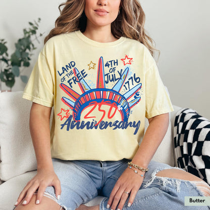 Comfort Colors® 250th Anniversary Shirt for 4th of July TShirt for Independence Day Tee