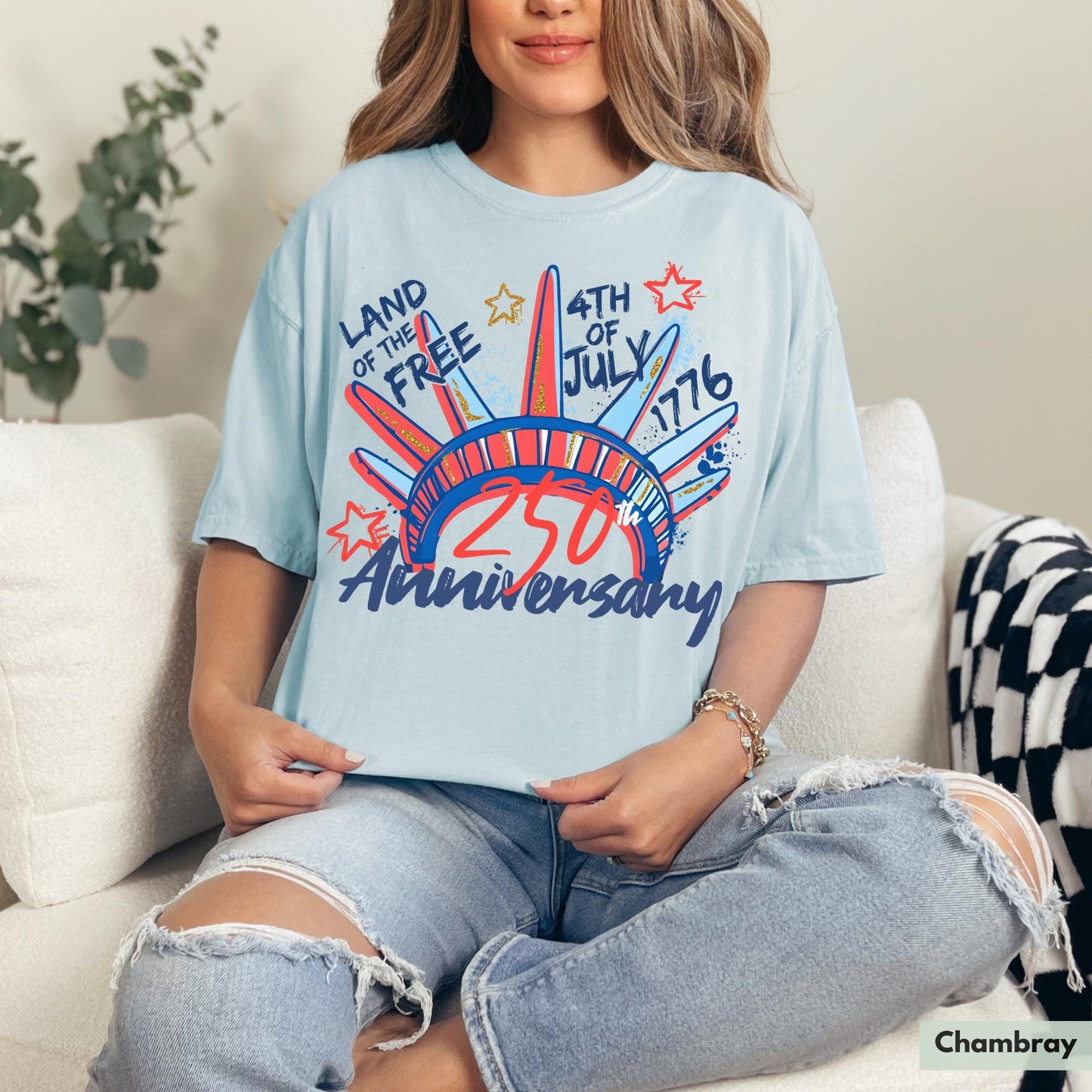 Comfort Colors® 250th Anniversary Shirt for 4th of July TShirt for Independence Day Tee