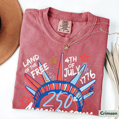 Comfort Colors® 250th Anniversary Shirt for 4th of July TShirt for Independence Day Tee