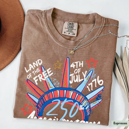 Comfort Colors® 250th Anniversary Shirt for 4th of July TShirt for Independence Day Tee