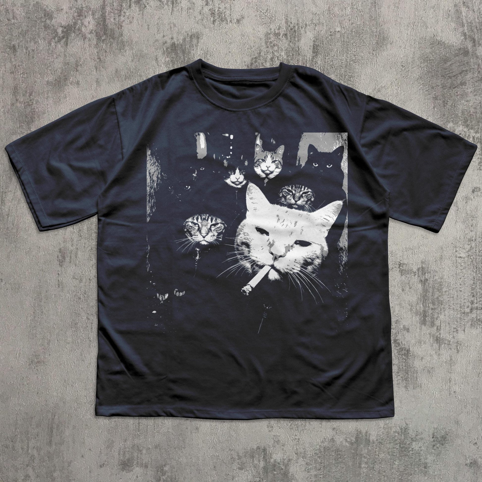 Funny Gangster Cat Shirt, Meme Cats Graphic Tee, Vintage Cat Lover Shirt, Funny Cat Meme Tee, Edgy Cat Shirt, Cat Dad Gift, Cat Mom Shirt